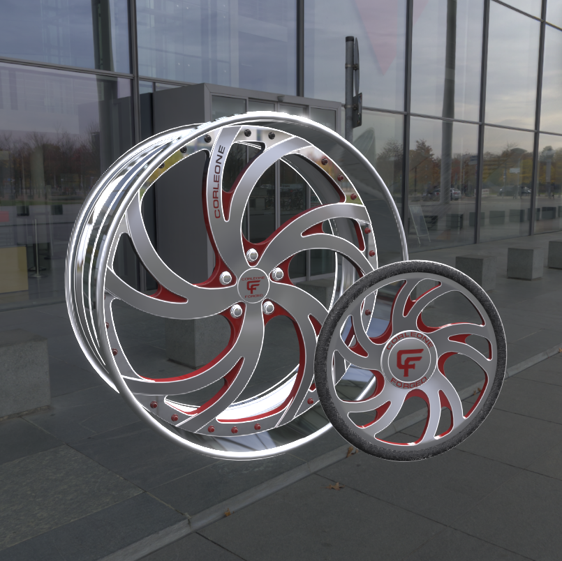 Corleon Red Rims Corleone Asaro Matching Set β Stunt Rim Shop