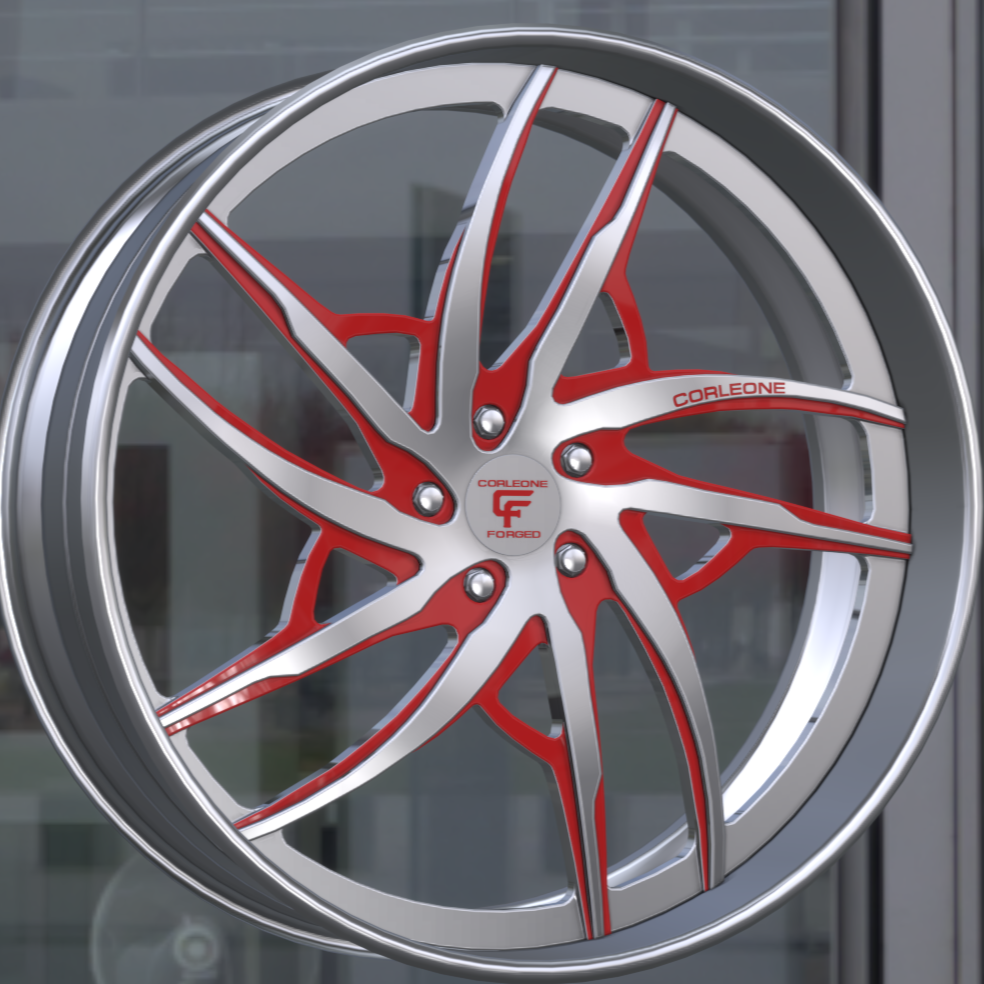 Corleon Red Rims Corleone Forged Merlo β Stunt Rim Shop