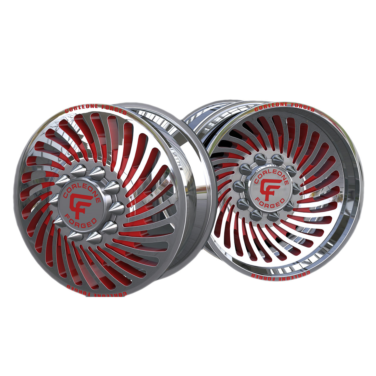 Corleon Red Rims Corleone Forged Sicilia Dually β Stunt Rim Shop