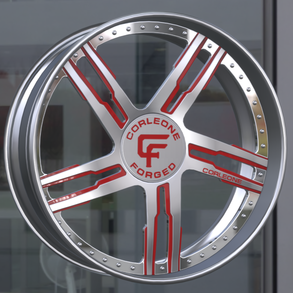 Corleon Red Rims Corleone Forged Torrio Big Cap β Stunt Rim Shop