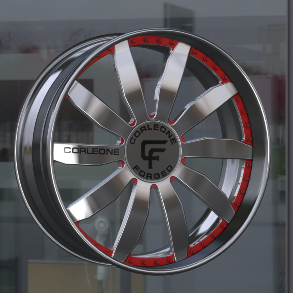 Corleon Red Rims Corleone Forged Zerilli Big Cap β Stunt Rim Shop