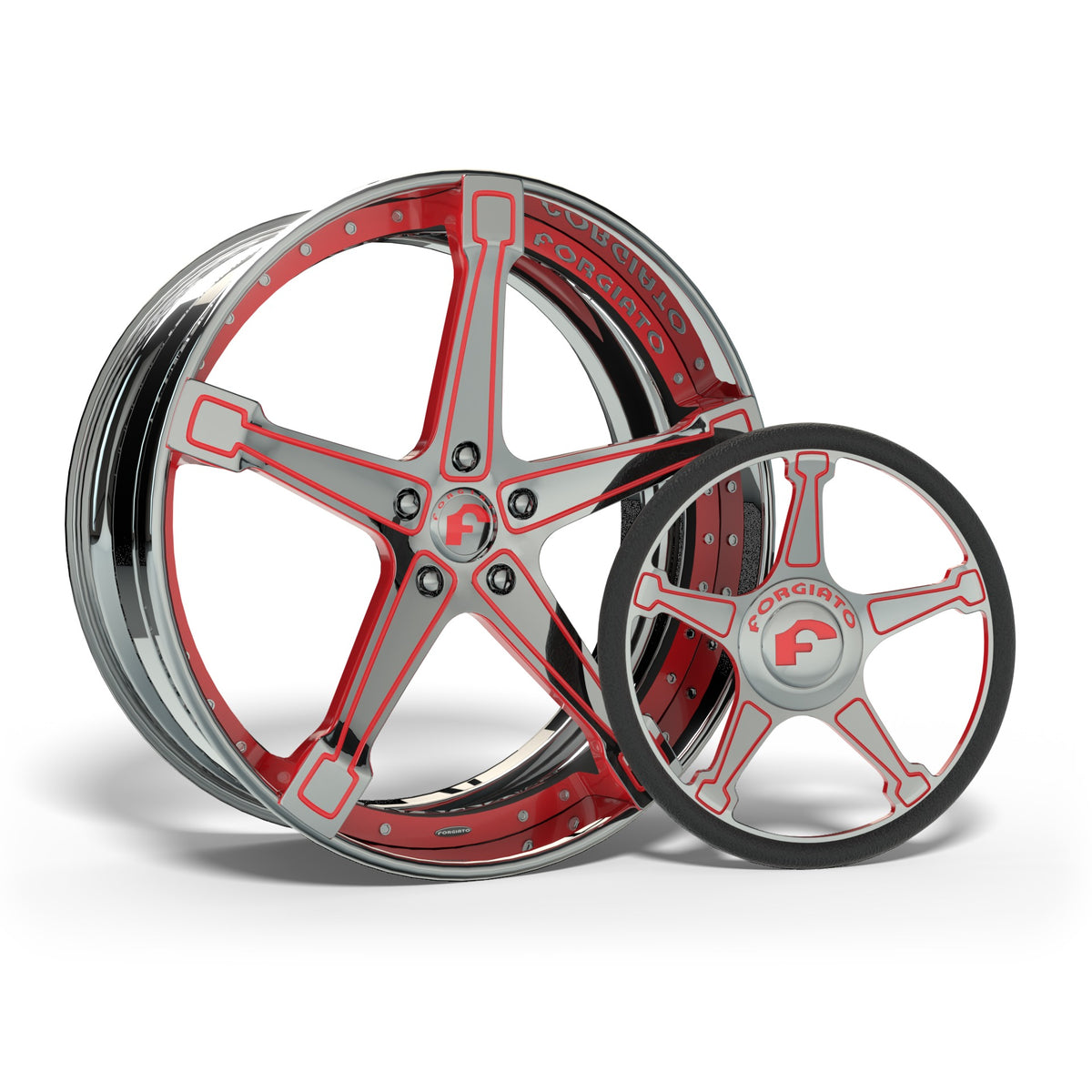 Forgiato Martellato Matching Set